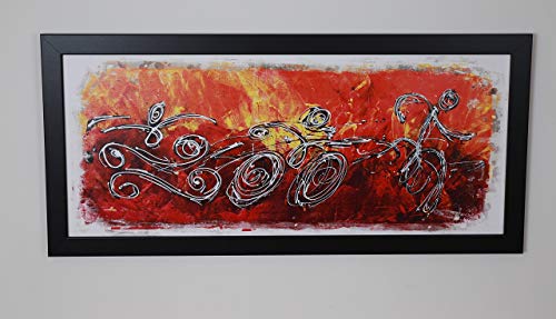 Crvene kapljice triatlon 28 x 12, Art print triatlon - Dekor za triatlon Ironman - Poklon za триатлониста - Plakat za sprint na biciklu za kupanje