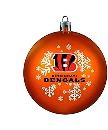 Топперскот NFL-u Cincinnati Bengals Staklena Kugla Božićni Ukras