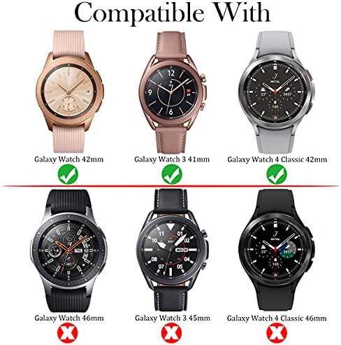 Diruite 4-Pack za Samsung Galaxy Watch 4 Classic 42 mm / Galaxy Watch 42 mm i Galaxy Watch 3 41 mm zaslon Zaštitnik Kaljeno staklo [Tvrdoće 2,5 D 9 H][Zaštita od ogrebotina]