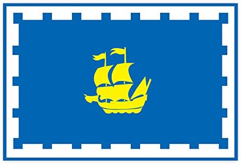 Zastava Quebec Kanada naljepnica naljepnica 5 x 3