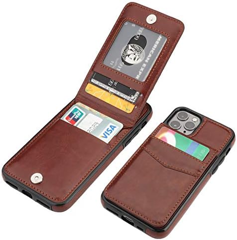 Torbica-novčanik KIHUWEY za iPhone 11 Pro Nositelj Kreditne Kartice, Visokokvalitetna Kožna Magnetna Kopča sa