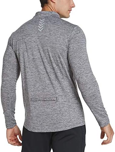 БАЛЕАФ Muški pulover na munje 1/4 Majice za trčanje s dugim Rukavima Majice s stražnji džep