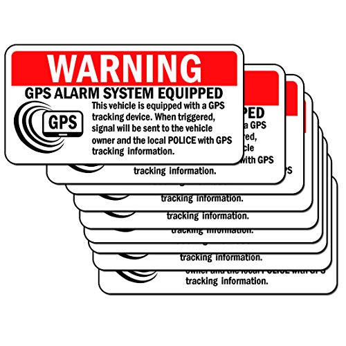 10 Compl. Protuprovalni Naljepnice za vozila sa GPS-трекингом Oznaka Upozorenja oznaka ili Statička Naljepnica za pridržavaju Unutar Prozora automobila 2 x 4 inča (Statični naljepnica za lijepljenje)