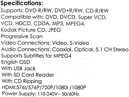 DVD player JVC XV-Y430B