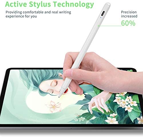 E-olovka za iPad 5. generacije 9,7 2017 Olovka,Punjiva Aktivno Kapacitivni olovka tipa C je Kompatibilan sa 9,7-inčnim стилусами Apple iPad 5. generacije,pogodna za crtanje na iPad, Bijela