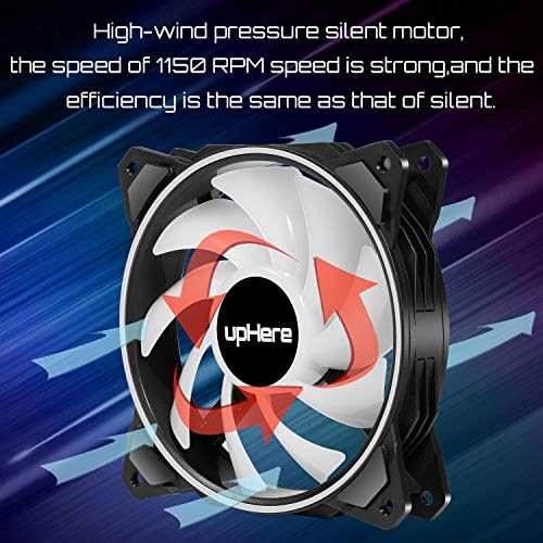 upHere 120 mm Dual led Halo RGB ventilator kućišta RAČUNALA s daljinskim upravljanjem,visokih performansi Tihi