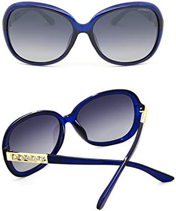 LECKIRUT prevelike polarizirane sunčane naočale za žene Vintage moda sa štrasom Dizajnerske sunčane naočale