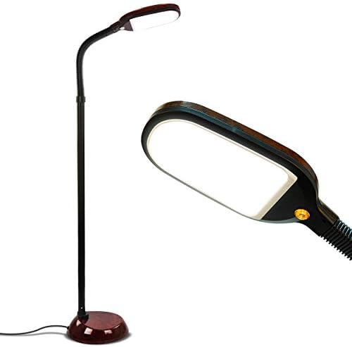 Brightech Litespan LED Svijetli podna lampa za čitanje i ručni rad - Moderna svjetiljka na stupu i Guščiji vrat
