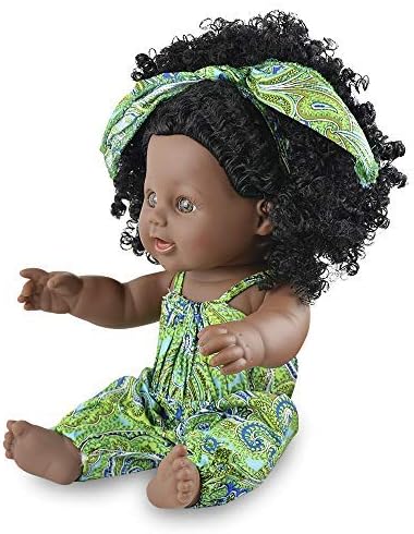 Nice2 Ste Realistična Lutka Novorođenčeta s Crnom Kožom za 2 3 4 5 6 7-godišnje Djevojke, Američka Pupa sa Sjajnim