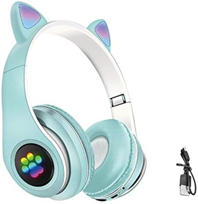 dječji slušalice beiyoule, Slušalice za slušalice Mačka Ear Bluetooth sa ograničenjem jačine 85 db,Podrška za glasovne pozive,Odaberite MP3 datoteke,Dječji Bežične slušalice Kroz uho s mikrofonom za iPhone/PC/tv
