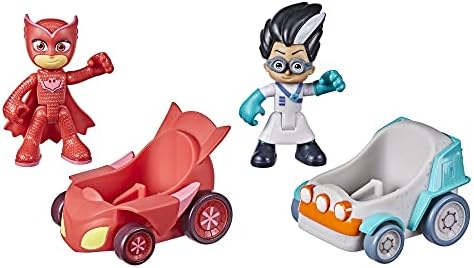 PJ Maske Owlette vs Romeo Battle Racers Дошкольная igračka, Automobil i Figurica, Set za djecu u dobi od 3 i više godina