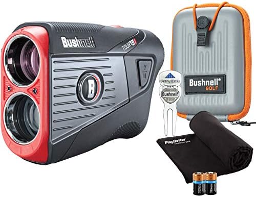 Bushnell Tour V5 Pomak (Nagib) Kit za Golf s Laserski daljinomjer Patriot Pack | s Torbicom Za nošenje, Alat
