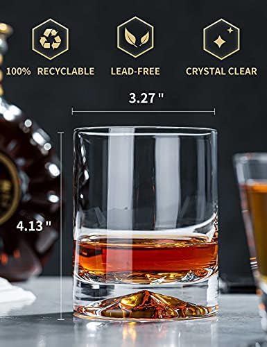 JBHO Dual Starinski koktel od puhano kristala ručne izrade Čaše za viski, Čaše za kamenje, Čaše za Лоубола -