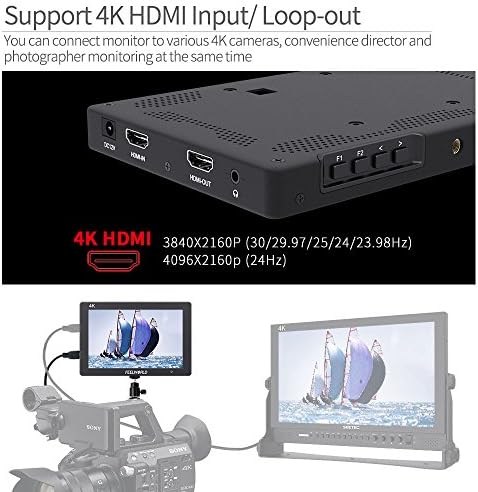 FEELWORLD T7 7-inčni IPS 4K HDMI Skladište Field Monitor Video-Asistent Full HD 1920 x 1200, Tvrdi Aluminijsko