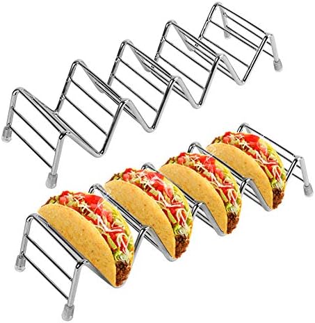 Set držača za Tacos, 2 kutije Podmetače za Tacos Premium klase Od nehrđajućeg čelika, Držač za tacos, Tanjuri