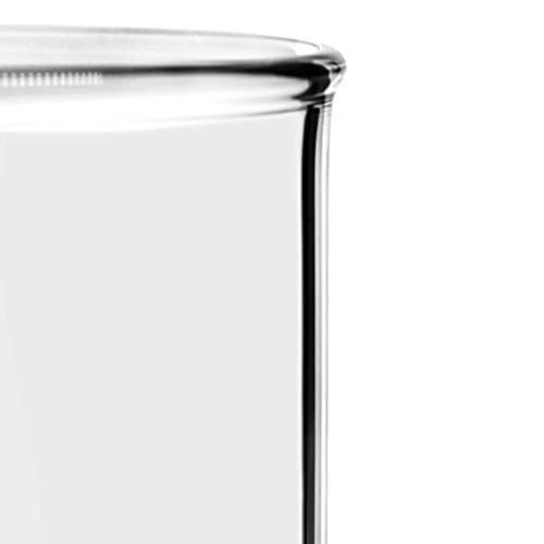 Čaša, 250 ml - Niska oblik s izljevom - Bijela, Ocjenjivanje 50 ml - Боросиликатное 3,3 Staklo - Eisco Labs