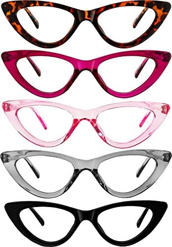 Naočale Za Čitanje Yogo Vision 5 Kom. Čitači za žene Naočale za Mačje Oči i Jednostavno Opružni Шарнирная Okvira