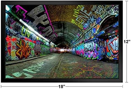 Umjetnost grafita u Gradskom tunelu London Engleska Ulične umjetnosti Oznake Elegantan Dekor Art tisak Plakata