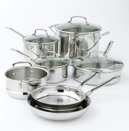 Klasični Set Posuđa Kuhar Cuisinart 77-11G od Nehrđajućeg Čelika iz 11 Predmeta - Srebro