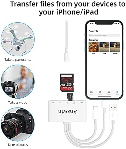 Čitač SD kartica, USB čitač SD kartica Answin za iPhone/iPad/Android/Mac/Pc/kamere/MacBook, čitač SD kartica
