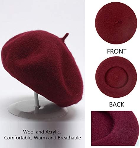 EXLURA 95% vune uzima Šešir umjetnika Francuski šešir Svakodnevni monotono proljeće-zimska kapa za žene