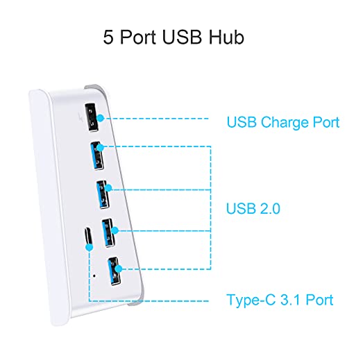 Hub port AKNES 5 za konzole PS5, USB 2.0 high-Speed Hub Proširenja Priključak Adaptera Kontroler Punjač Kompatibilan