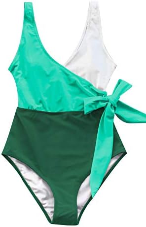 CUPSHE Ženski Jednodijelni kupaći kostim s skripta Boju Blok Kravata sa Strane Kupaći kostim