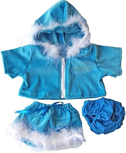 Odjeća za medvjediće Blue Princess Sparkle je Pogodna za većinu medvjedića 14-18 cm, medvjedića Vermonta i