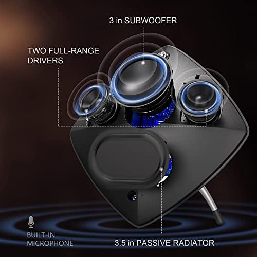 Zvučnik ASIMOM Home Bluetooth Slušalica kapacitetom od 45 W, Glasan zvuk snage 20 W s bas subwoofer snage 25