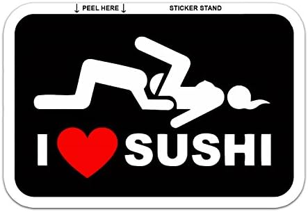 Volim Sushi Za Odrasle Zabavna Sudarač auto Oznaka Na Prozor 5 x 3
