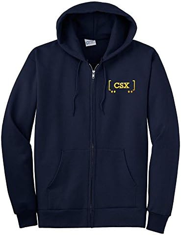 Dnevne prodaje CSX teretni vagon s logom Vezenim na munje, Majica s kapuljačom [222]