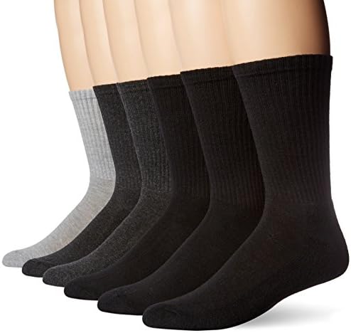 Muške čarape Hanes ComfortBlend od 6 komada s mekim svakodnevnim однотонными vrhom za posadu