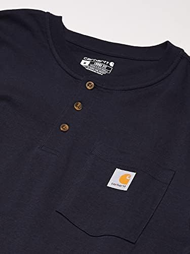 Muška majica Carhartt slobodnog rez u teškoj kategoriji dugih Rukava i džep Henley