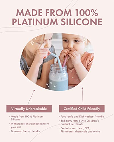 Silikonska je Nightingale - Fleksibilan i višekratnu upotrebu slamke za piće čišćenje četkom za bebe i djecu