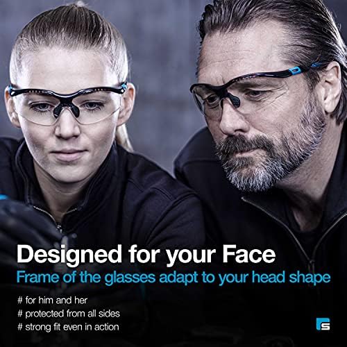 Solidan. zaštitne naočale su savršene za vas | Zaštitne radne naočale s ugrađenim bočnom zaštitom | Providan, otporan na grebanje, magla i zaštićene od uv zračenja leće | Naočale za žene i muškarce