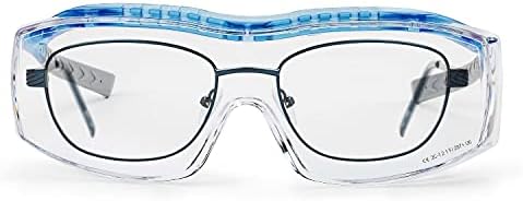 Solidan. zaštitne naočale preko svoje naočale | Zaštitne naočale s ugrađenim bočnom zaštitom | držač telefona-na vrhu bodova na recept | Prozirna magla, otporan na ogrebotine, UV-zaštitne leće