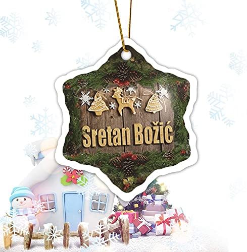 Čestit Božić na hrvatskom iz Hrvatske Bosna i Hercegovina Božićni Dekor Dekoracija Personalizirani Nakit Za