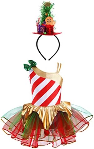 Яртина Djeca Djevojke Božićni Odijelo Gospođa Santa sa Šljokicama u strip Dance svežanj kupaći Kostim Haljina