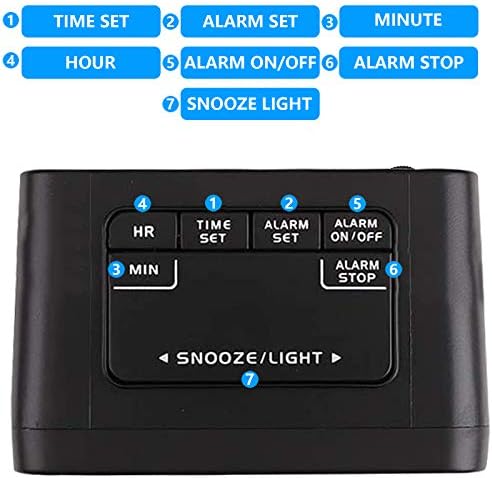 HENSE Kreativni noćno svjetlo Inteligentni Svjetlosni Alarm Noćni Ormarić Društvene Elektronski Sat S Baterijskim