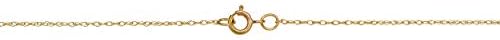 lanac je od žutog zlata 10 karata, Jedva primjetan Ogrlica (0,7 mm, 0,9 mm, 1 mm ili 1,3 mm) - Tanak I lagan