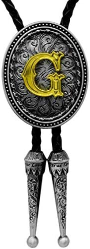 Kravata Moranse Bolo sa Srebrnim Početnim Slovom od A do z U Ovalnom Медальном Stilu Zapadnog kaubojskom odijelu s Kravatom od bičevati s Užetom