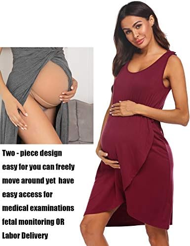 Haljina za hranjenje Ekouaer,spavaćica za trudne Žene porođaj/Porod Dojenje Haljina za spavanje Dostava Bolnica