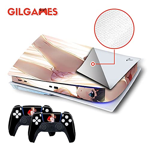 Naljepnice GilGames za Playstation 5, Zaštitna folija za prednje ploče od vinil kože, Komplet Naljepnica na