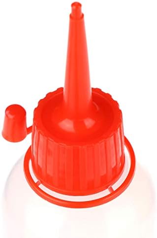 EBLLPA 6 Komada po 100 ml Plastične boce za cijeđenje s crvenim kape i mjerenjima, Boce za Višekratnu upotrebu