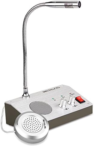Retevis RT-9908 Sustav zvučnika za prozore,Interfon, za posao,Interfon, s mikrofon,Zvučnik za prozore za banke,Pulta,Trgovine,Restoran