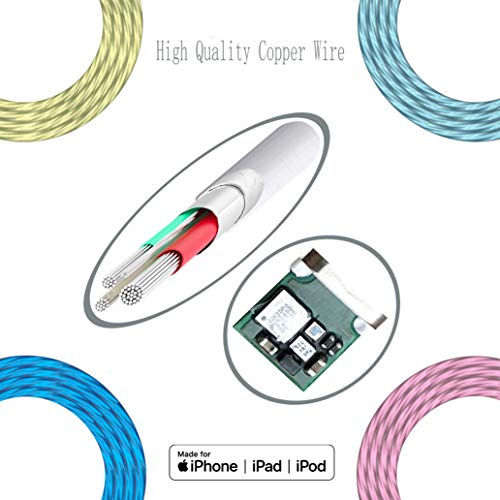 Punjač za iPhone Kabel Munje 4 kom. 4 Boja 4 noga Kabel za Napajanje za Certificirani MFi Brzi Punjač Kompatibilan