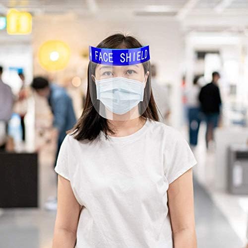 2 KOM. Zaštitne Štitove za lice sa zaštitnim prozirna folija, Prozirna Zaštitna maska BLScode, Vizir uz punu