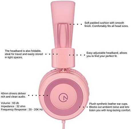Dječji slušalice-proizvodi noot K11 Sklopivi Stereo Bez konfuzije 5-noga Dugačak kabel 3,5 mm Priključak za
