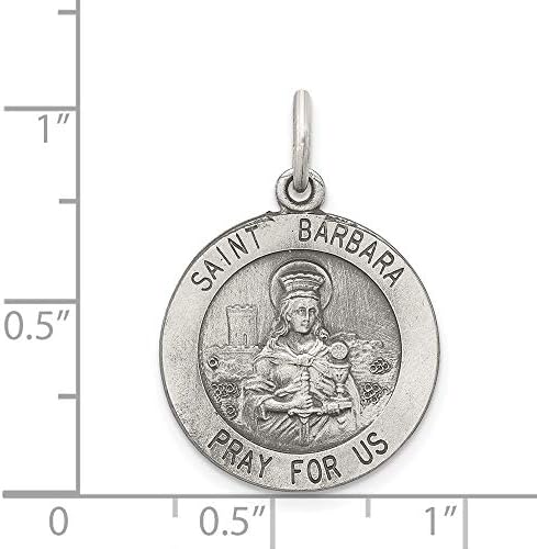 925 Sterling Srebra Medalju Svete Barbare Privjesak Šarm Ogrlica Vjerski Zaštitnika St Fin Nakit Za Žene Pokloni
