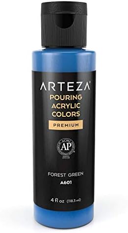 Akrilna boja za ispune ARTEZA, Set od 4 boje, 118,3 ml, 4 oz. Boce, Akvarel boje, Akrilne boje sa visokim Prometom,